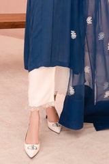 Ivory side slit trouser