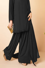 Clara Black Silk Dupatta
