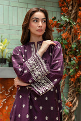Laylah Plum - (Shirt + Dupatta)