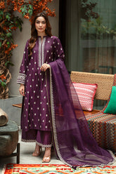 Laylah Plum - (Shirt + Dupatta)