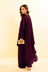 Plum Farshi Set - (Shirt + Dupatta)