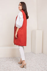 Terracotta Sleeveless Coat