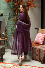 Laylah Plum - (Shirt + Dupatta)