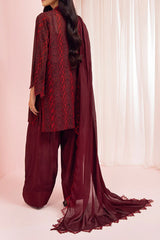 Twixie Maroon Dupatta